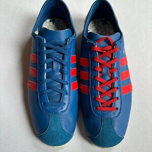 Adidas Paris Lush Blue & Red sneakers, 3 sets shoestrings Men's size 7.5 wmns 9